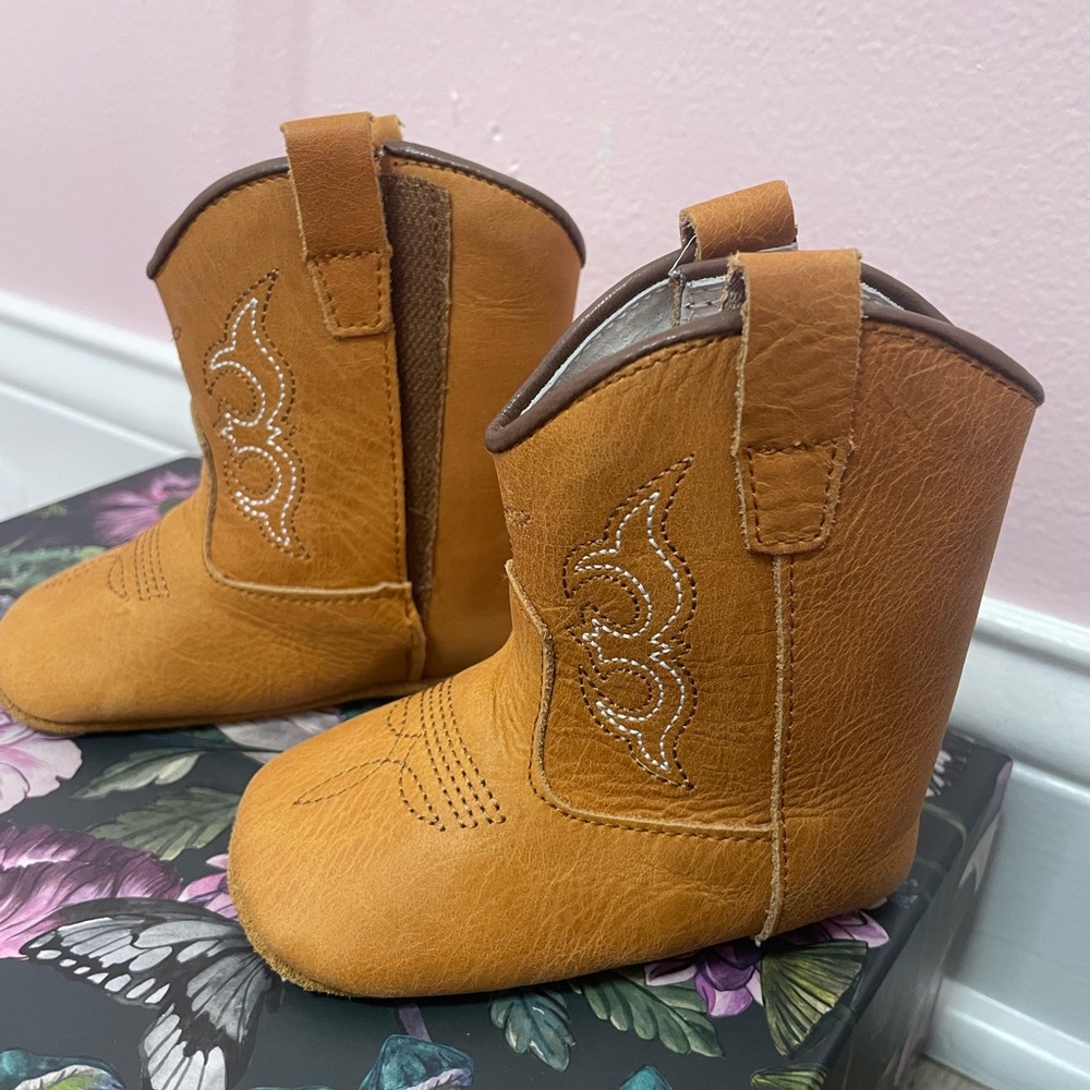 Tan Kids Cowboy Boots